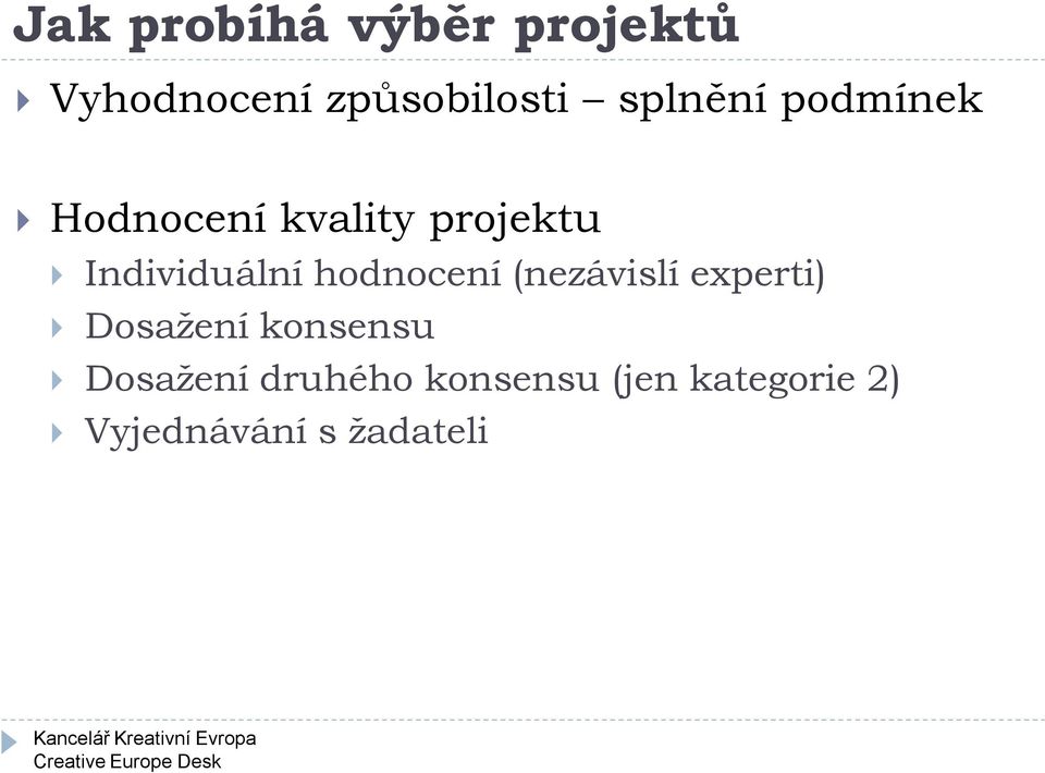 Individuální hodnocení (nezávislí experti) Dosažení