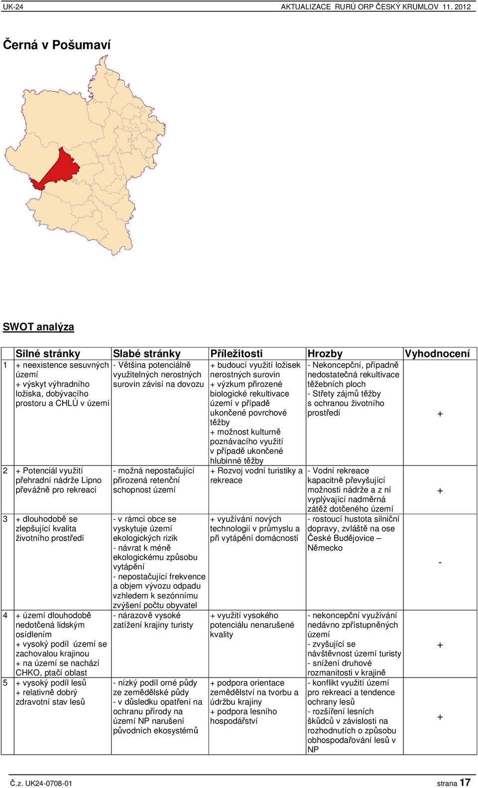 využitelných nerostných nerostných surovin nedostatená rekultivace výskyt výhradního ložiska, dobývacího prostoru a CHLÚ v území surovin závisí na dovozu výzkum pirozené biologické rekultivace území