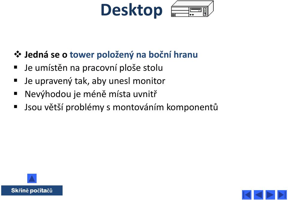unesl monitor Nevýhodou je méně místa uvnitř Jsou