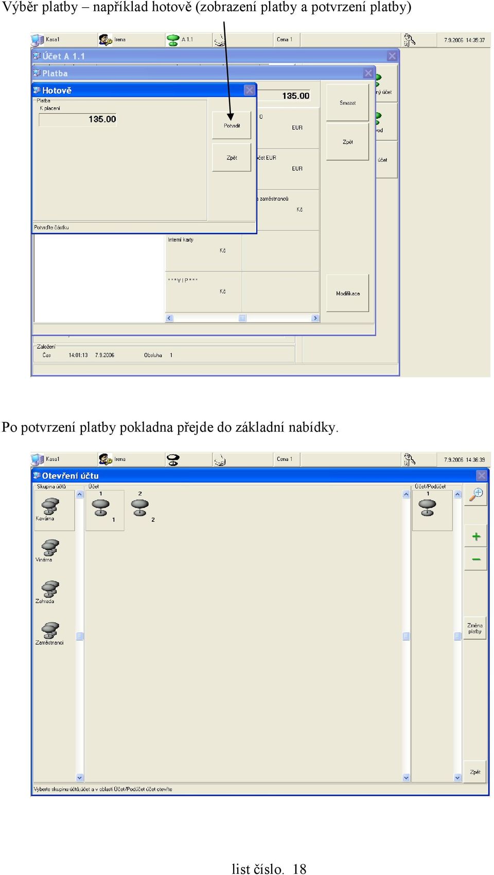 platby) Po potvrzení platby