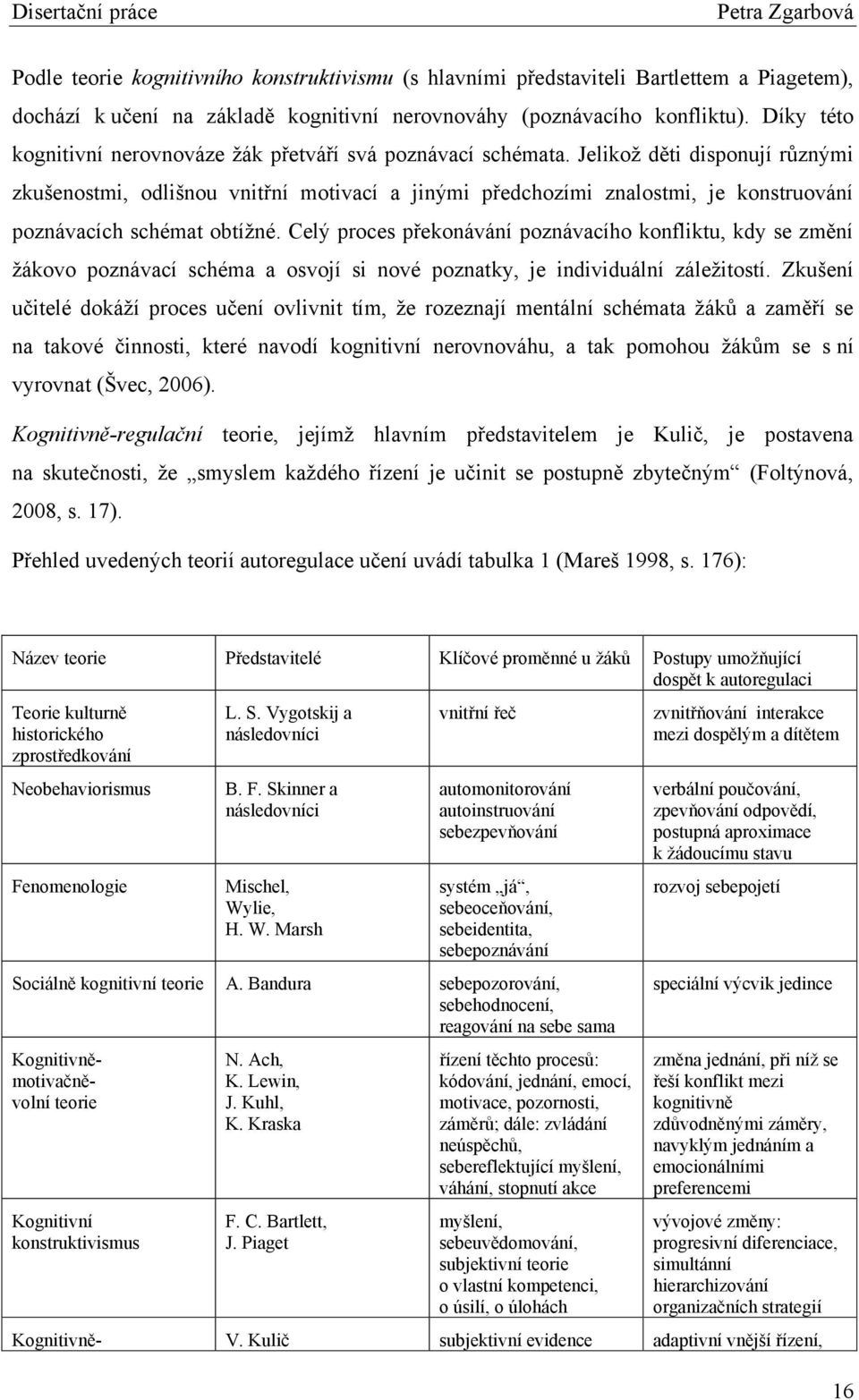 Jelikoţ děti disponují rŧznými zkušenostmi, odlišnou vnitřní motivací a jinými předchozími znalostmi, je konstruování poznávacích schémat obtíţné.