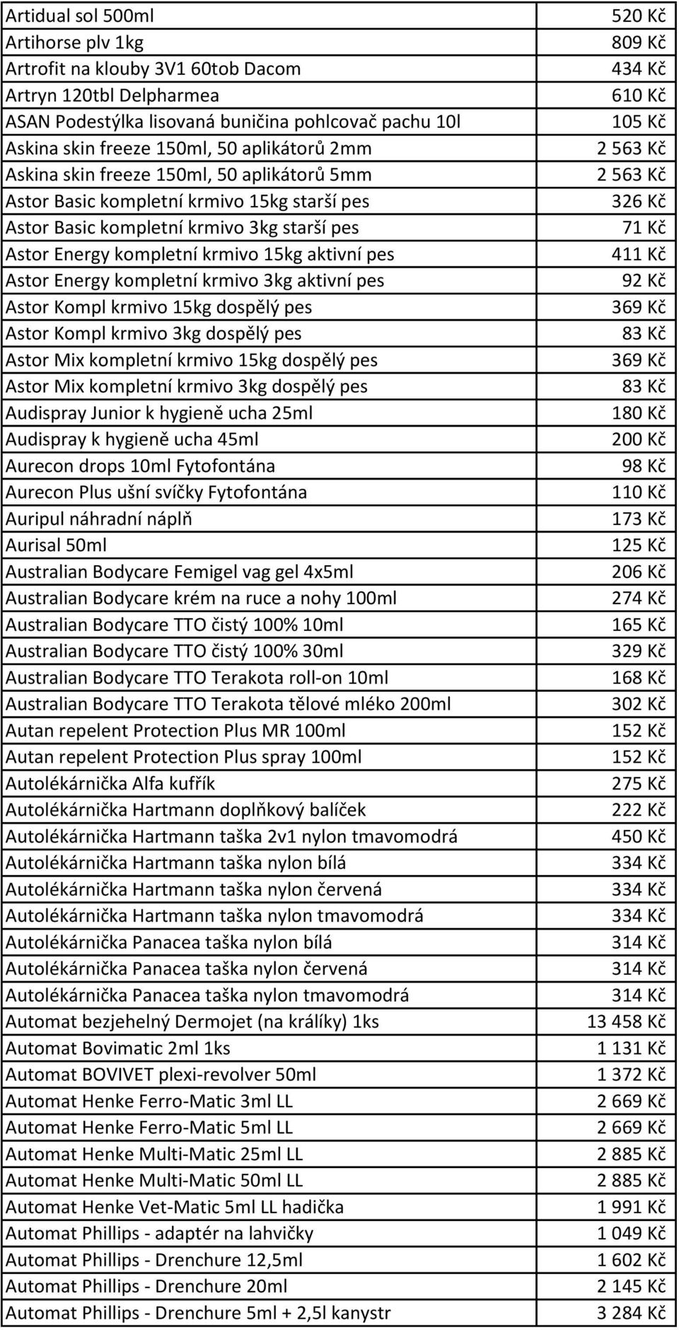 kompletní krmivo 3kg aktivní pes Astor Kompl krmivo 15kg dospělý pes Astor Kompl krmivo 3kg dospělý pes Astor Mix kompletní krmivo 15kg dospělý pes Astor Mix kompletní krmivo 3kg dospělý pes