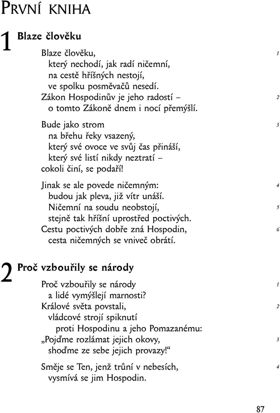 Ničemní na soudu neobstojí, stejně tak hříšní uprostřed poctivých. Cestu poctivých dobře zná Hospodin, cesta ničemných se vniveč obrátí.