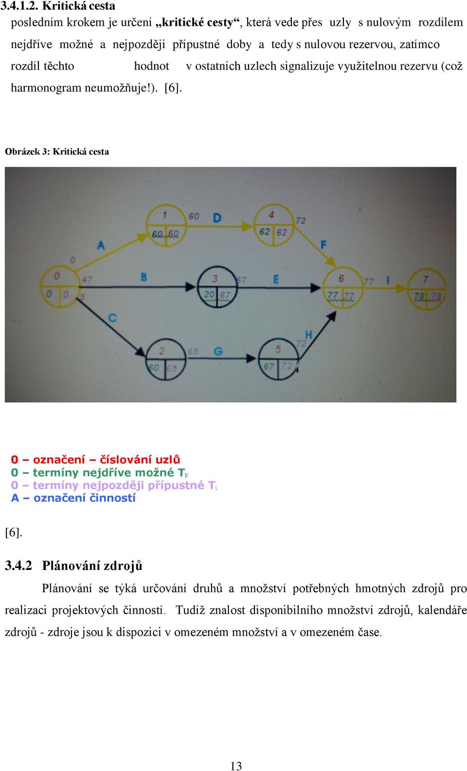 zatímco rozdíl těchto hodnot v ostatních uzlech signalizuje vyuţitelnou rezervu (coţ harmonogram neumoţňuje!). [6].