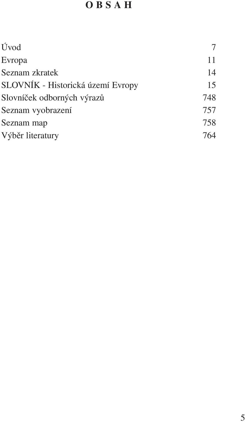 Slovníček odborných výrazů 748 Seznam