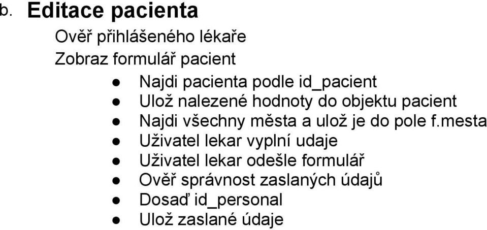 všechny města a ulož je do pole f.