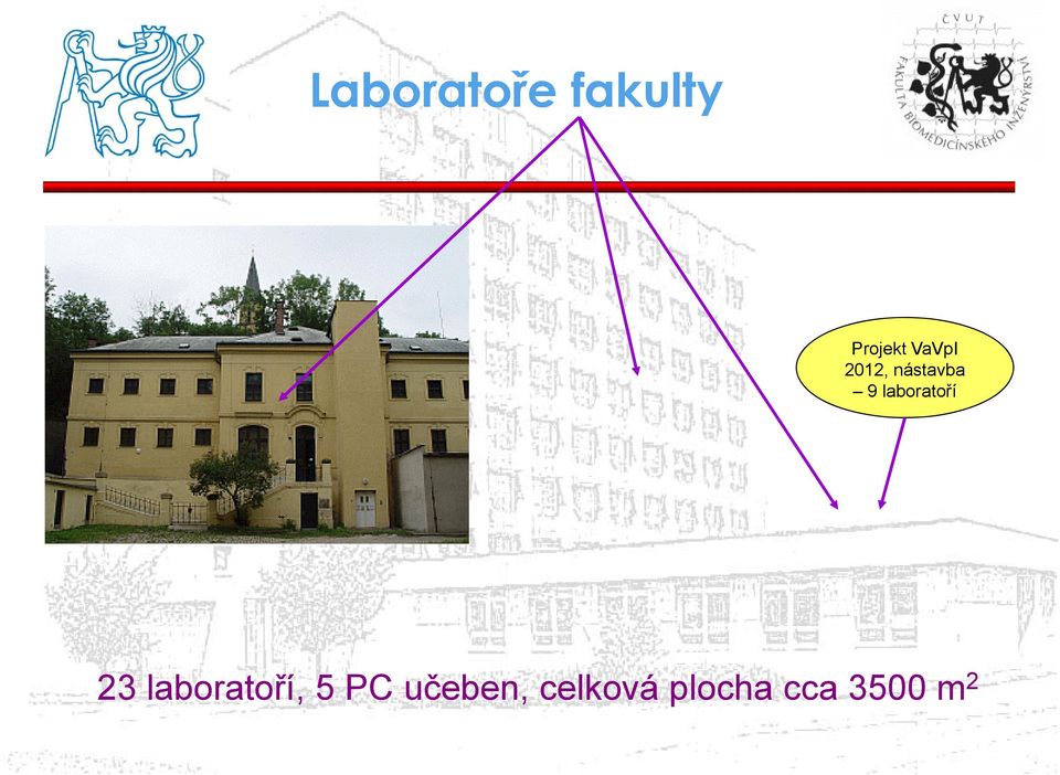 laboratoří 23 laboratoří, 5