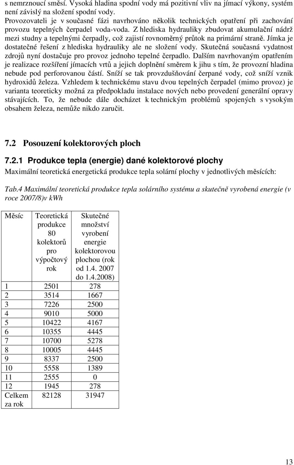 Z hlediska hydrauliky zbudovat akumulační nádrž mezi studny a tepelnými čerpadly, což zajistí rovnoměrný průtok na primární straně.