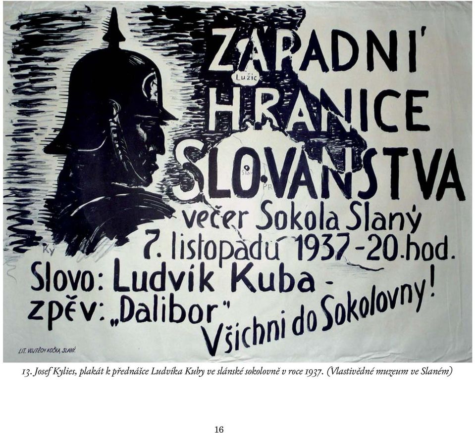 slánské sokolovně v roce 1937.