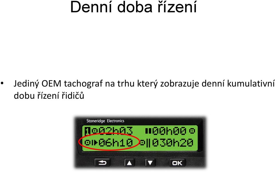 který zobrazuje denní