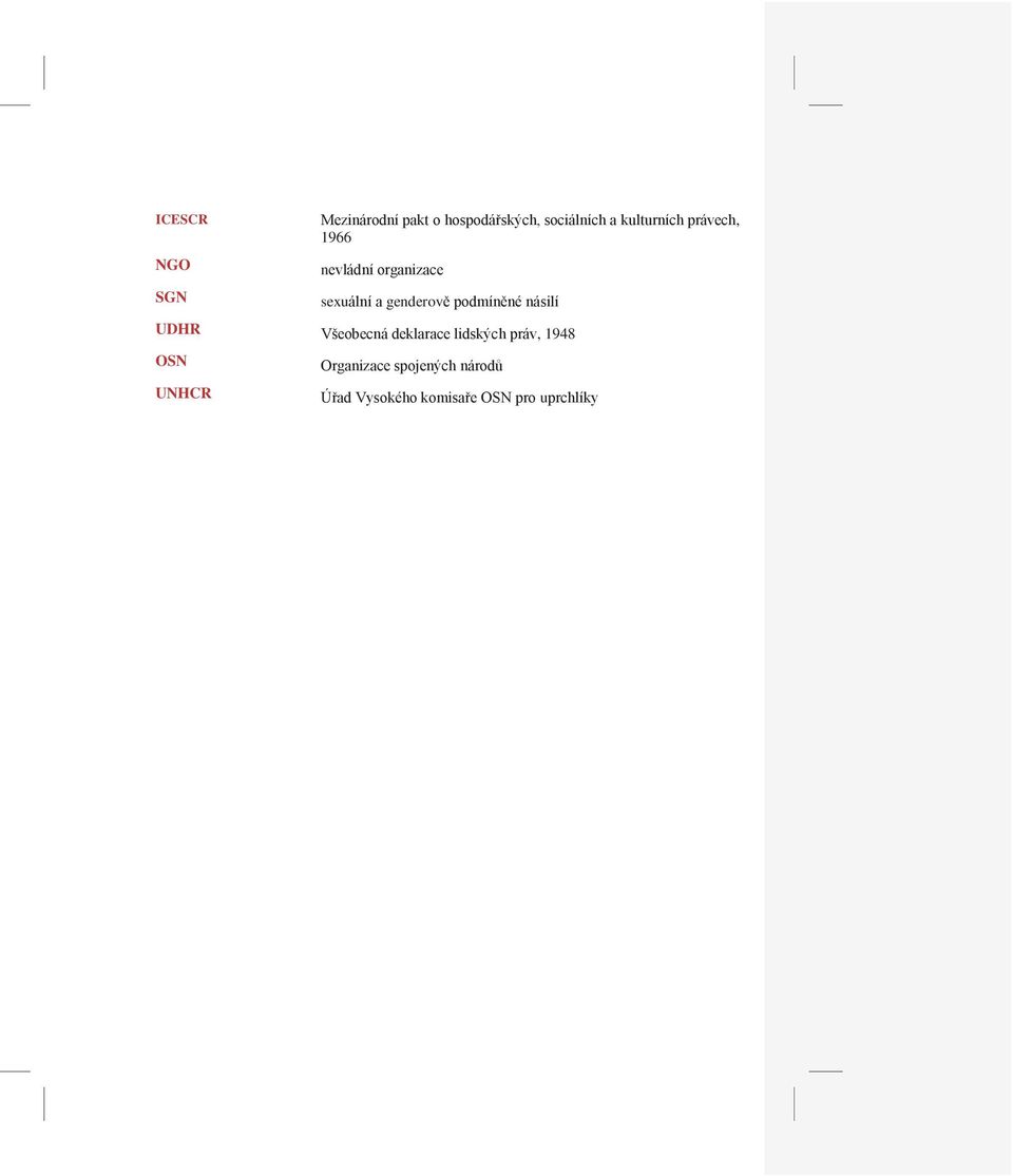 a genderově podmíněné násilí Všeobecná deklarace lidských práv,