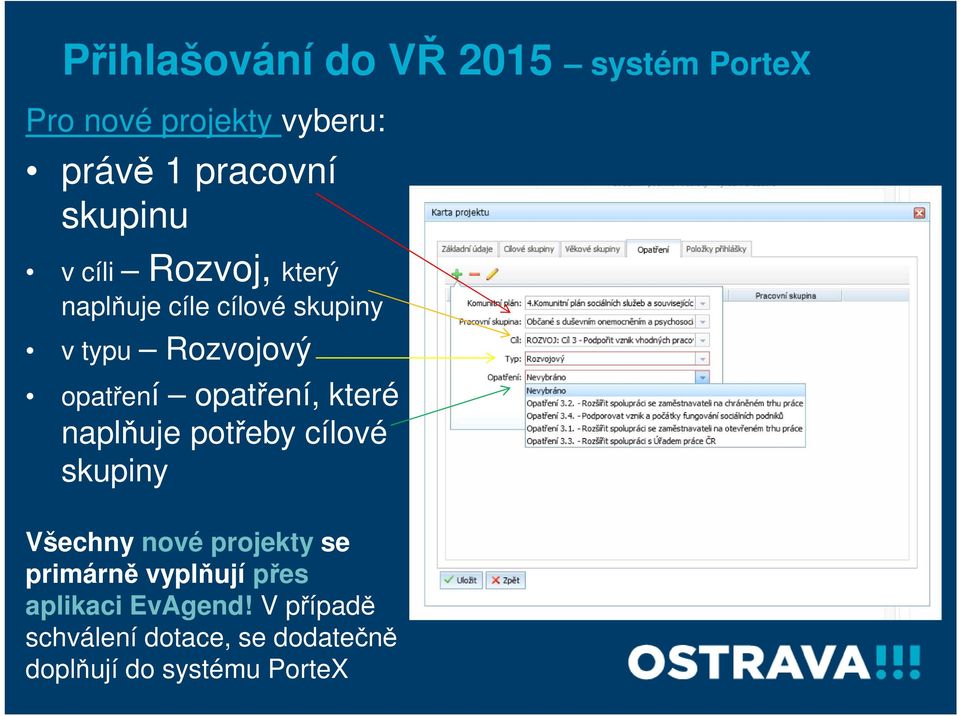 opatření, které naplňuje potřeby cílové skupiny Všechny nové projekty se primárně