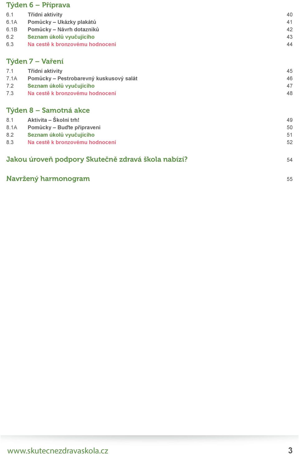 2 Seznam úkolů vyučujícího 47 7.3 Na cestě k bronzovému hodnocení 48 Týden 8 Samotná akce 8.1 Aktivita Školní trh! 49 8.