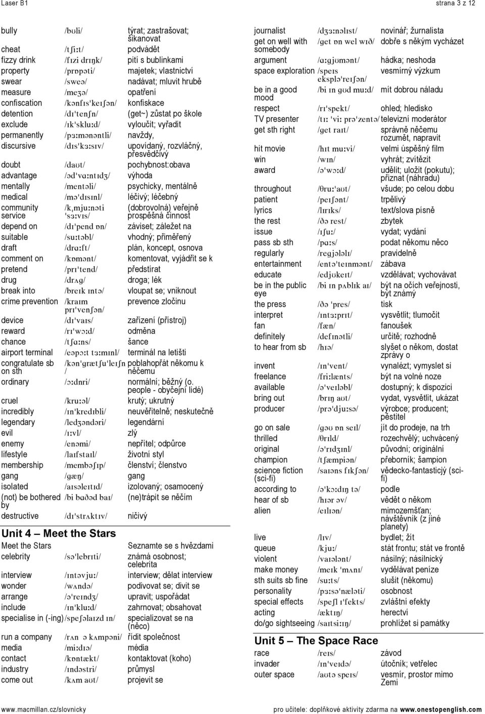 discursive LÇfëDâ WëfîL= upovídaný, rozvláčný, přesvědčivý doubt LÇ~ríL= pochybnost:obava advantage L]ÇDî^WåífÇwL= výhoda mentally LãÉåí]äáL= psychicky, mentálně medical Lã]DÇfëfåäL= léčivý; léčebný