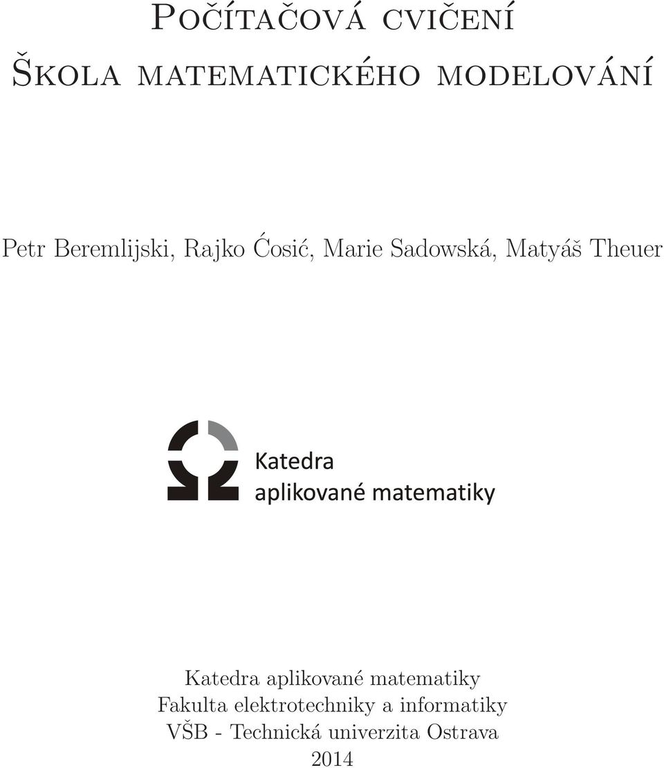 Theuer Katedra aplikované matematiky Fakulta