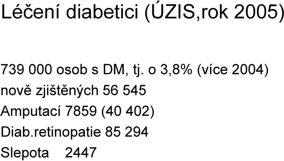 o 3,8% (více 2004) nově zjištěných 56