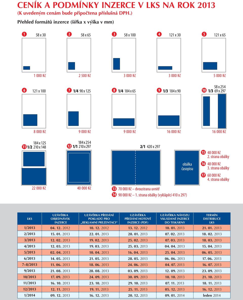 90 10 58 x 254 1/3 69 x 297 8 000 Kč 9 000 Kč 9 000 Kč 16 000 Kč 16 000 Kč 184 x 125 11 1/2 210 x 148 184 x 254 12 1/1 210 x 297 2/1 420 x 297 15 48 000 Kč 2.