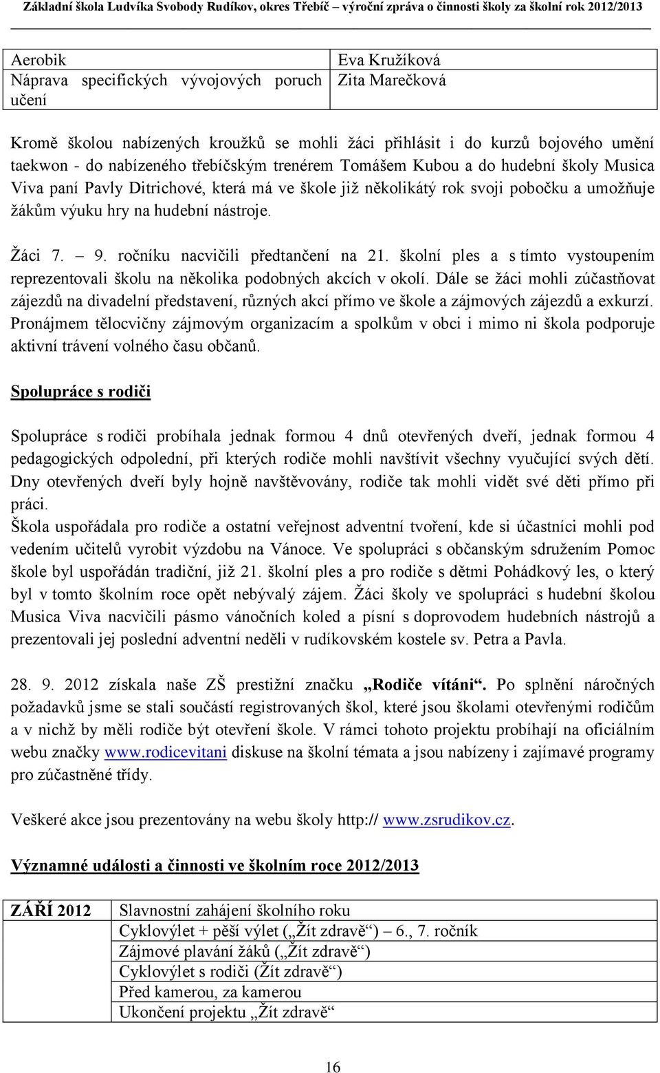 ročníku nacvičili předtančení na 21. školní ples a s tímto vystoupením reprezentovali školu na několika podobných akcích v okolí.