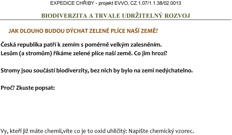 Lesům (a stromům) říkáme zelené plíce naší země. Co jim hrozí?