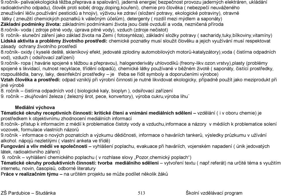 účelům), detergenty ( rozdíl mezi mýdlem a saponáty) Základní podmínky života: základními podmínkami života jsou čisté ovzduší a voda, nezničená příroda 8.