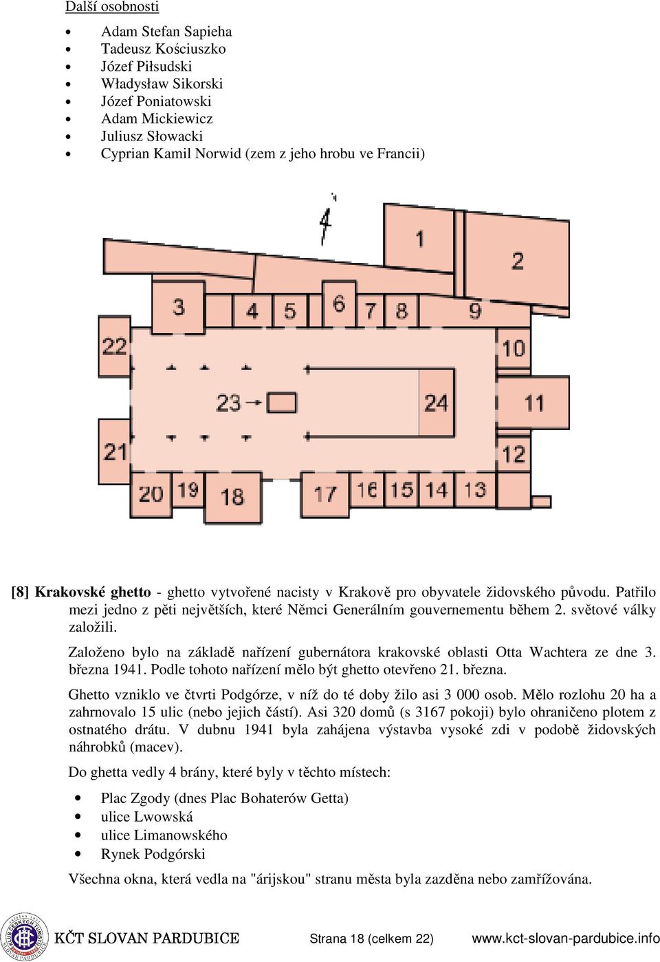 Založeno bylo na základě nařízení gubernátora krakovské oblasti Otta Wachtera ze dne 3. března 1941. Podle tohoto nařízení mělo být ghetto otevřeno 21. března. Ghetto vzniklo ve čtvrti Podgórze, v níž do té doby žilo asi 3 000 osob.