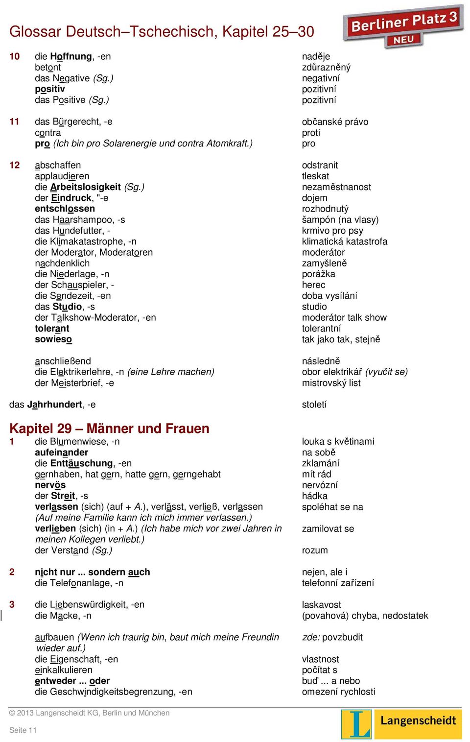 ) der Eindruck, "-e entschlossen das Haarshampoo, -s das Hundefutter, - die Klimakatastrophe, -n der Moderator, Moderatoren nachdenklich die Niederlage, -n der Schauspieler, - die Sendezeit, -en das