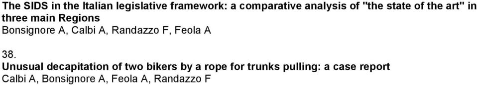 Randazzo F, Feola A 38.