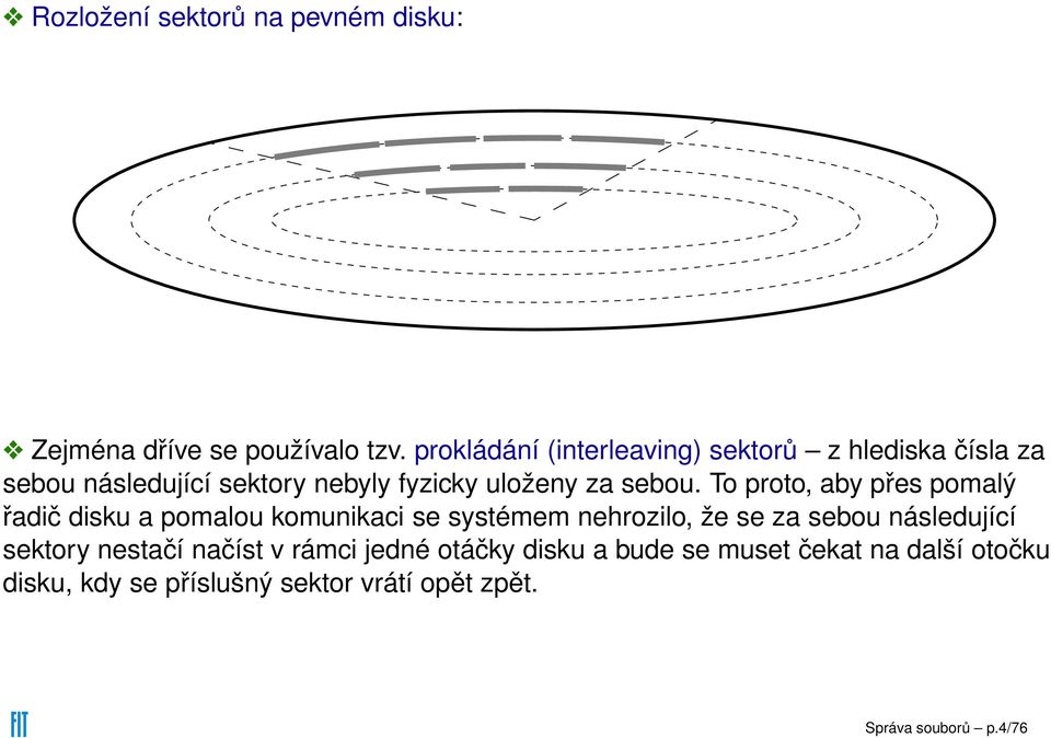 To proto, aby přes pomalý řadič disku a pomalou komunikaci se systémem nehrozilo, že se za sebou následující