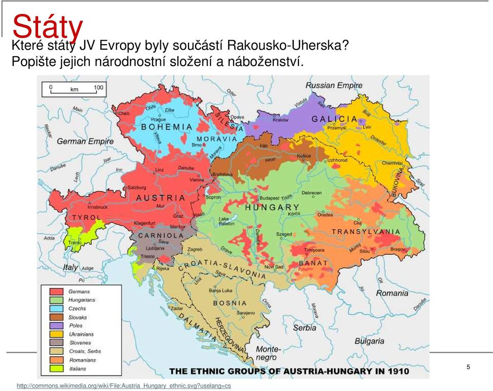 Popište jejich národnostní složení a