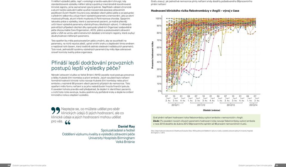 Například v oblasti chronické a akutní kardio-vaskulární péče využívá nizozemská asociace zdravotních pojišťoven Dutch Health Insurers svou databázi všech plátců péče a ve spolupráci s předními