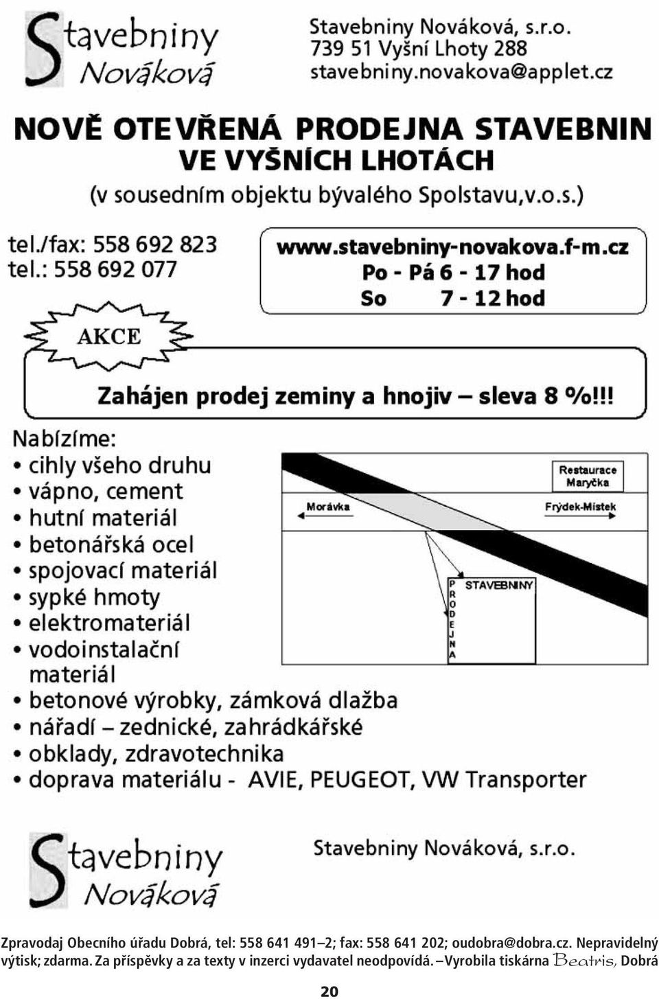 Nepravidelný výtisk; zdarma.