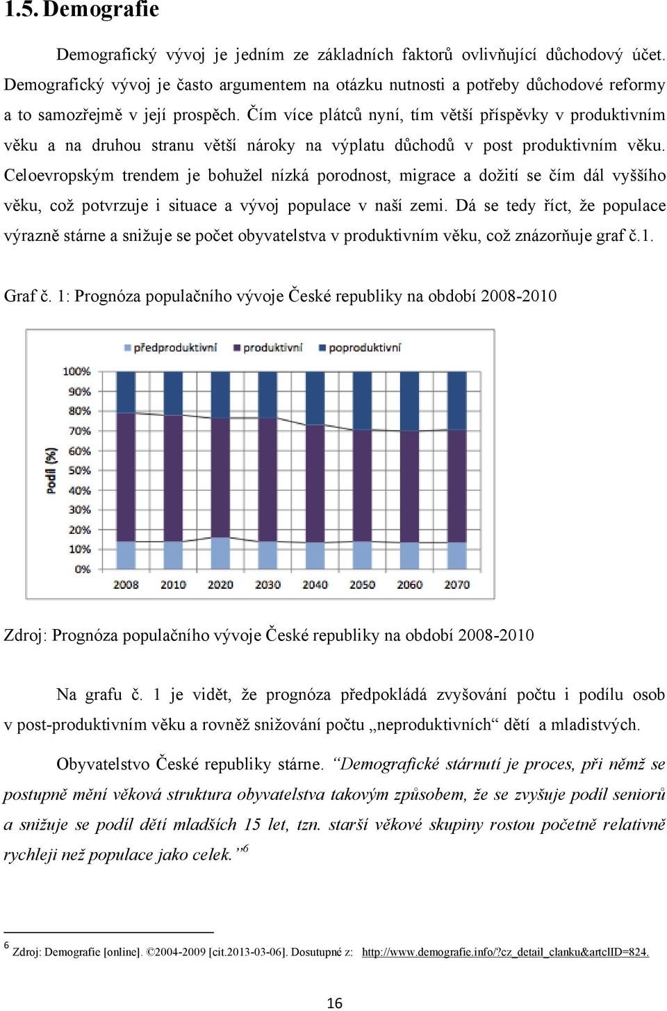 Čím více plátců nyní, tím větší příspěvky v produktivním věku a na druhou stranu větší nároky na výplatu důchodů v post produktivním věku.