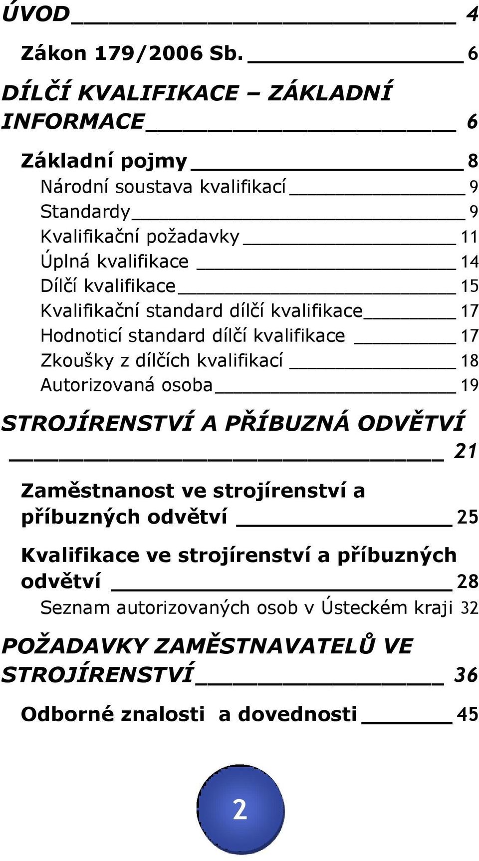 Dílčí kvalifikace 15 Kvalifikační standard dílčí kvalifikace 17 Hodnoticí standard dílčí kvalifikace 17 Zkoušky z dílčích kvalifikací 18 Autorizovaná