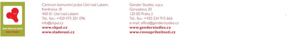 cz Gender Studies, o.p.s. Gorazdova 20 120 00 Praha 2 Tel., fax.