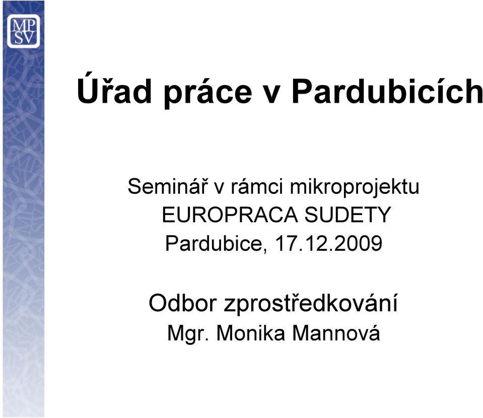 SUDETY Pardubice, 17.12.