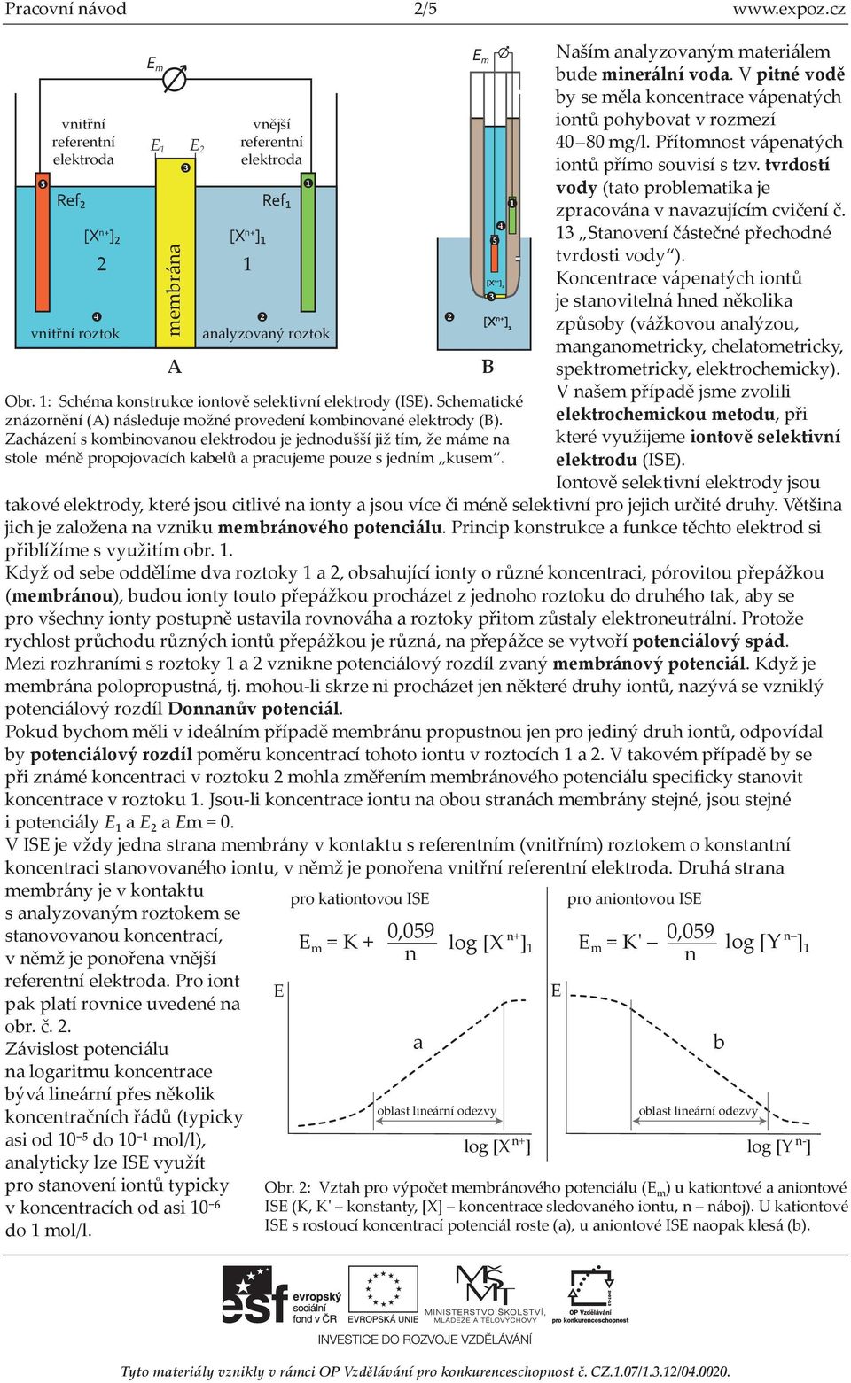 Zacházení s kombinovanou elektrodou je jednodušší již tím, že máme na stole méně propojovacích kabelů a pracujeme pouze s jedním kusem. Naším analyzovaným materiálem bude minerální voda.