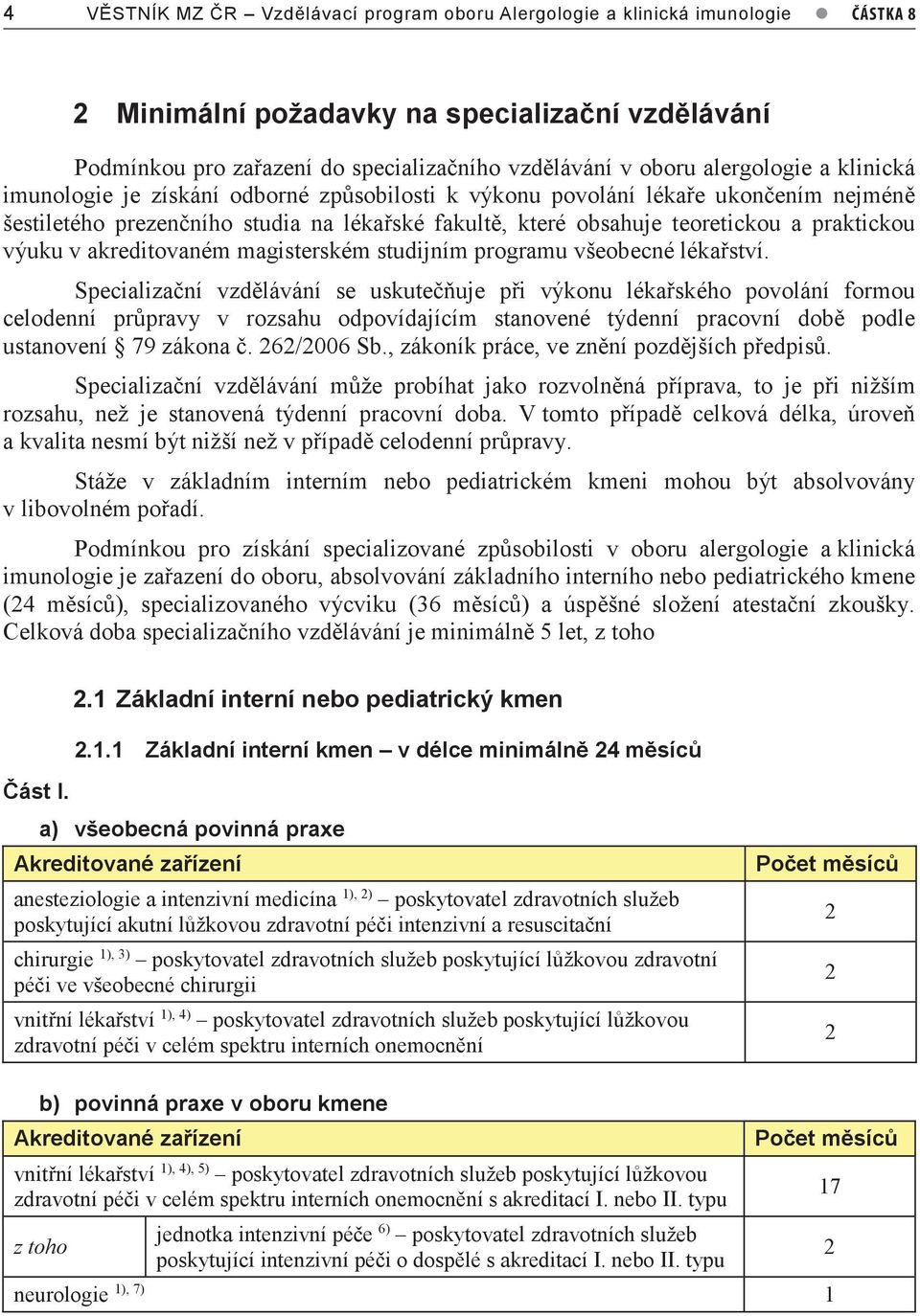 lékařské fakultě, které obsahuje teoretickou a praktickou výuku v akreditovaném magisterském studijním programu všeobecné lékařství.