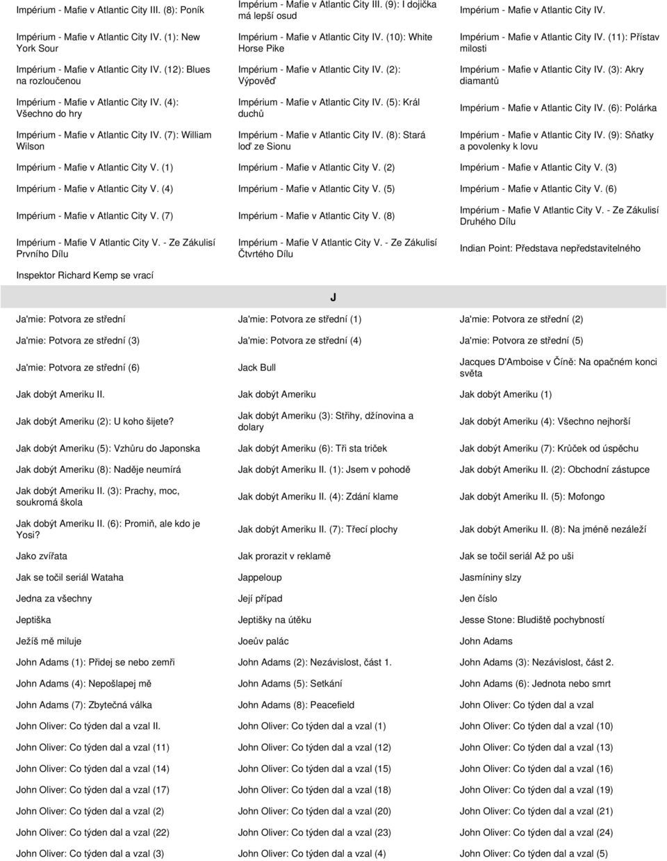 (9): I dojička má lepší osud Impérium - Mafie v Atlantic City IV. (10): White Horse Pike Impérium - Mafie v Atlantic City IV. (2): Výpověď Impérium - Mafie v Atlantic City IV.