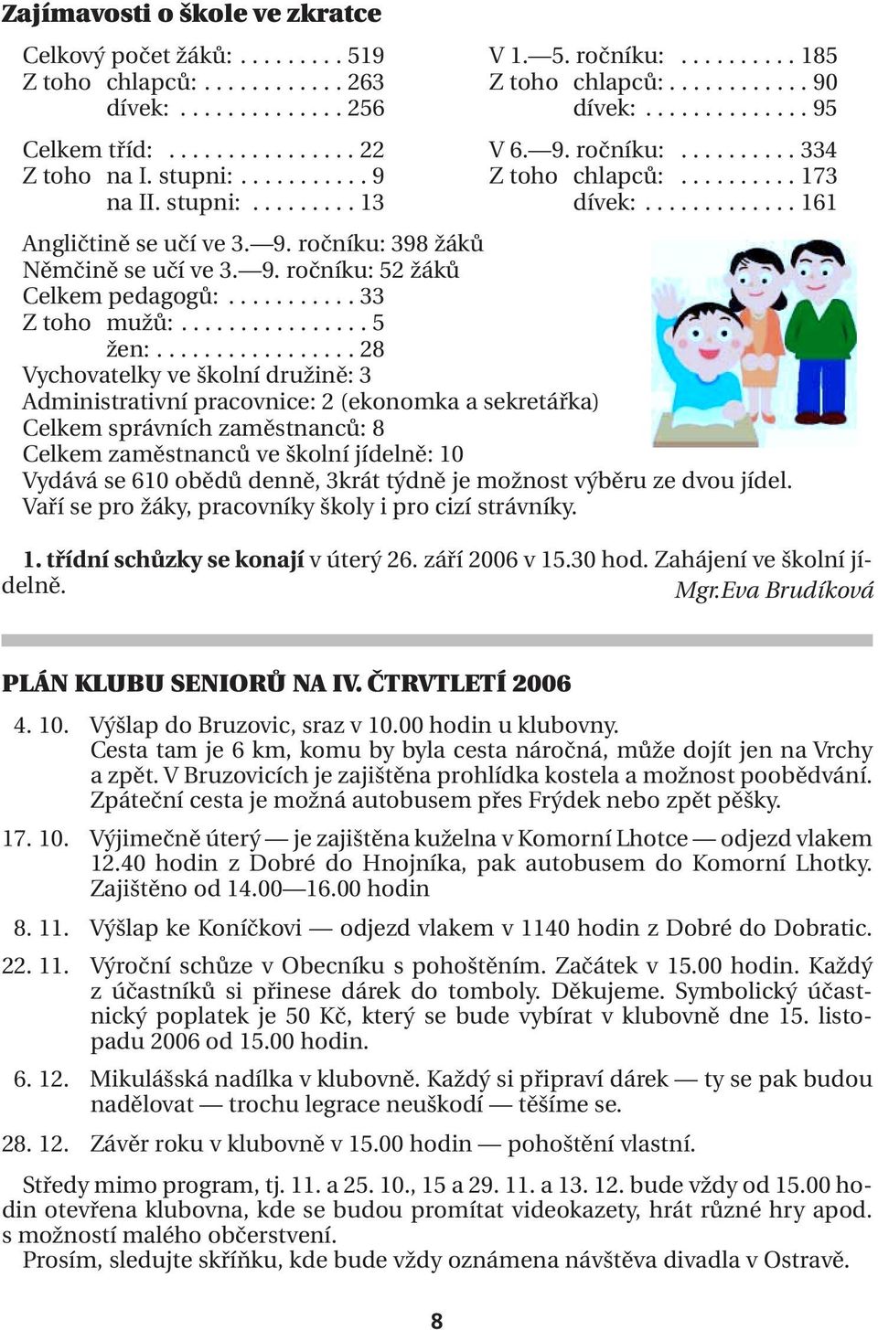 ............ 161 Angličtině se učí ve 3. 9. ročníku: 398 žáků Němčině se učí ve 3. 9. ročníku: 52 žáků Celkem pedagogů:........... 33 Z toho mužů:................ 5 žen:.