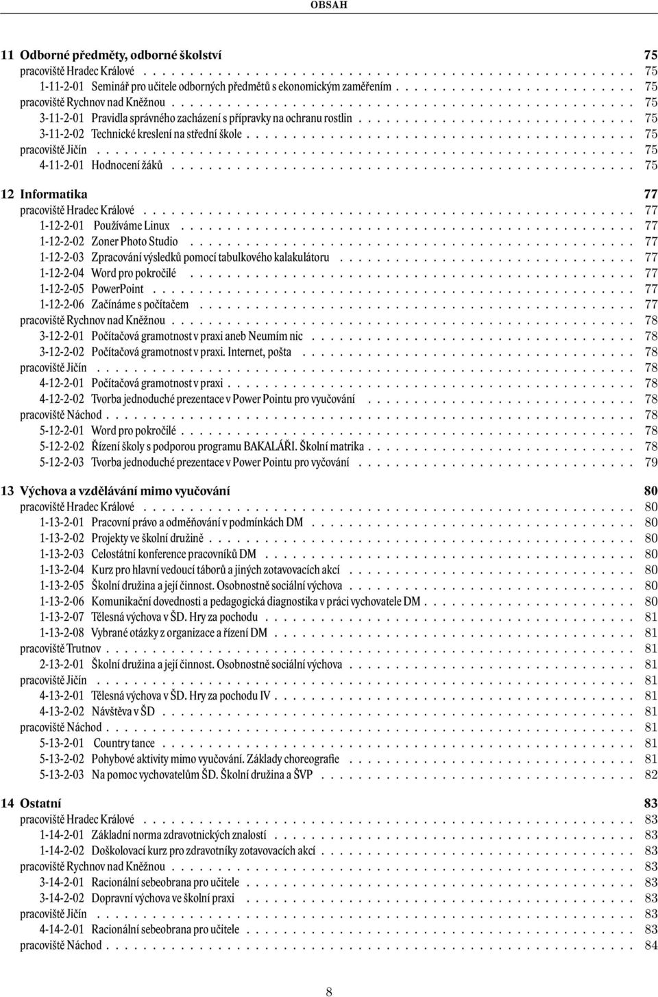 ............................. 75 3-11-2-02 Technické kreslení na střední škole.......................................... 75 pracoviště Jičín.......................................................... 75 4-11-2-01 Hodnocení žáků.