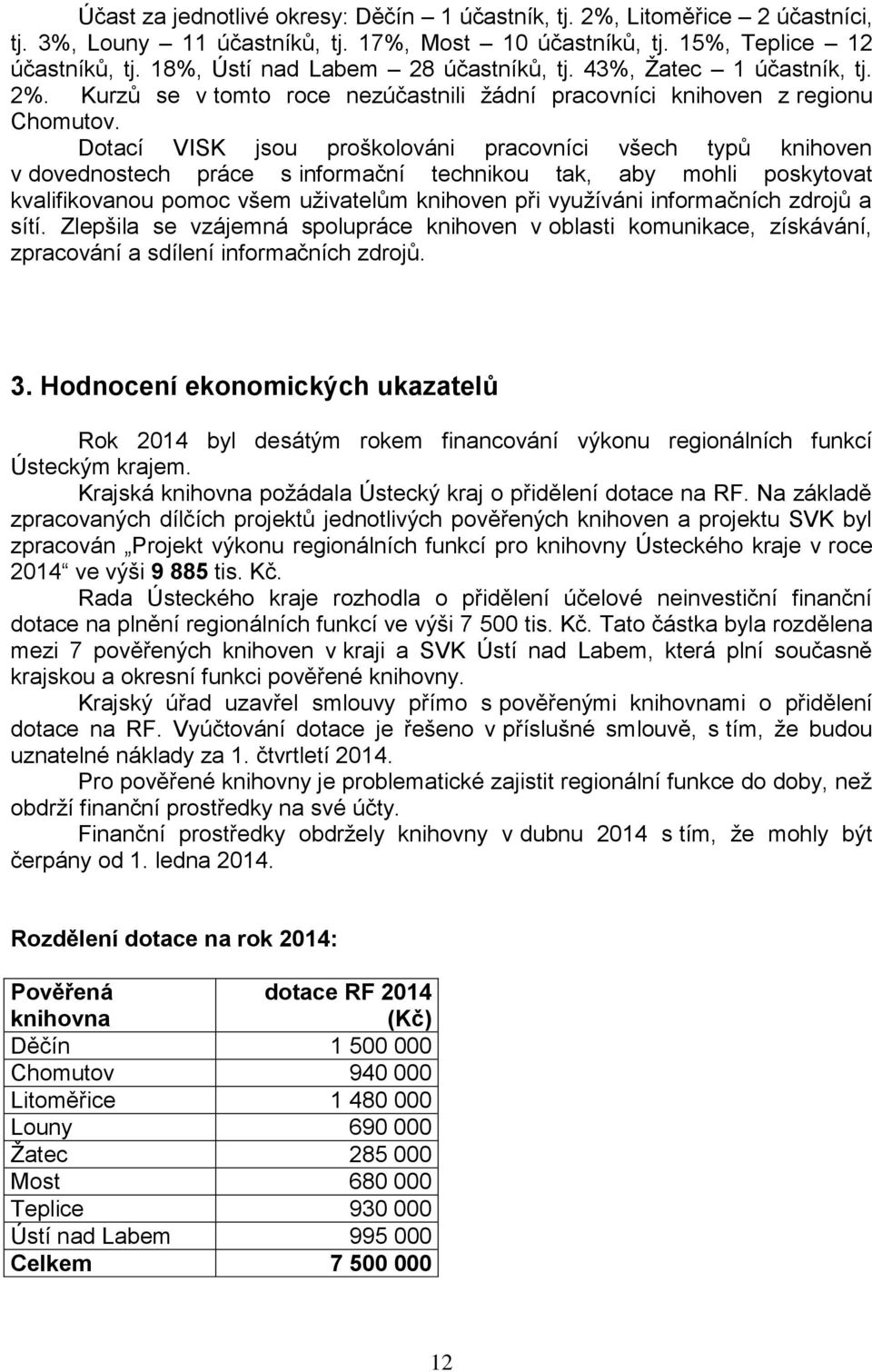 Dotací VISK jsou proškolováni pracovníci všech typů knihoven v dovednostech práce s informační technikou tak, aby mohli poskytovat kvalifikovanou pomoc všem uživatelům knihoven při využíváni