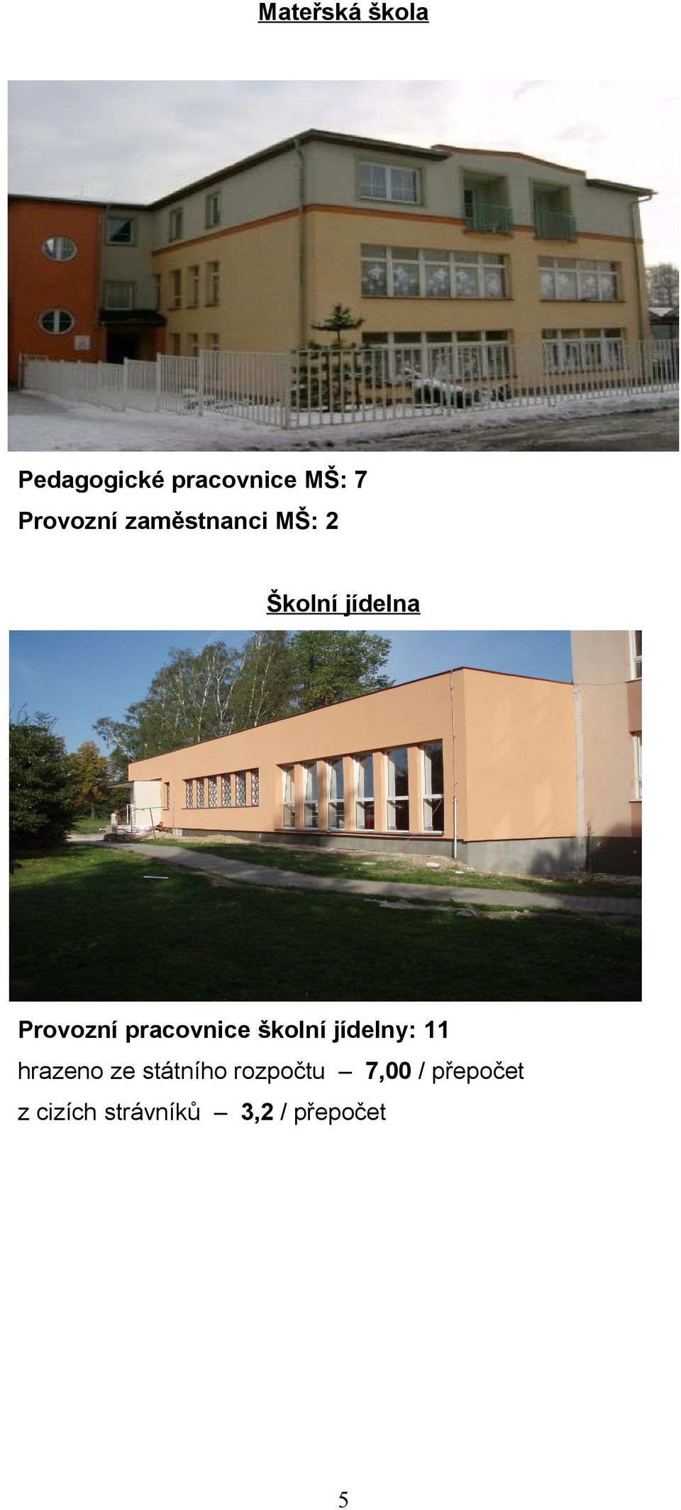 pracovnice školní jídelny: 11 hrazeno ze státního