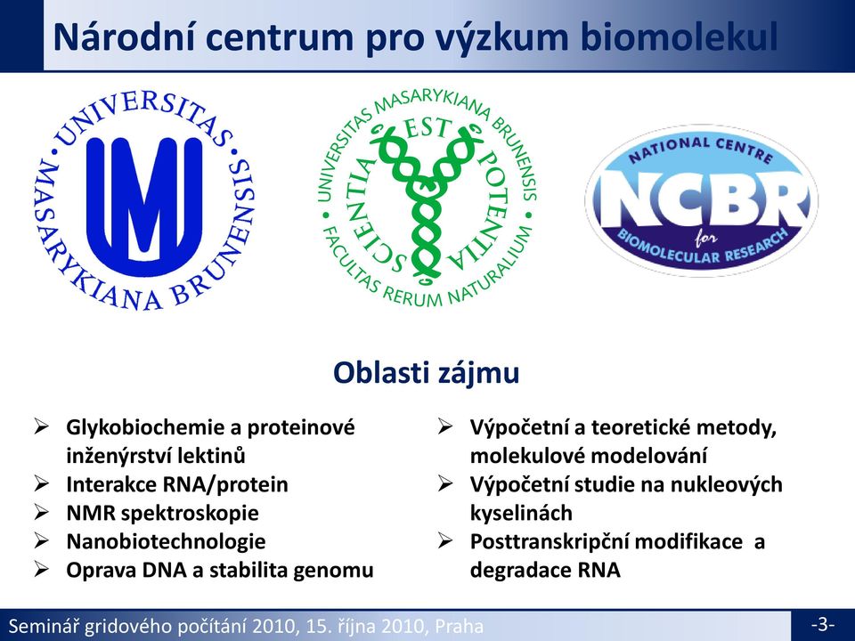 Výpočetní a teoretické metody, molekulové modelování Výpočetní studie na nukleových kyselinách