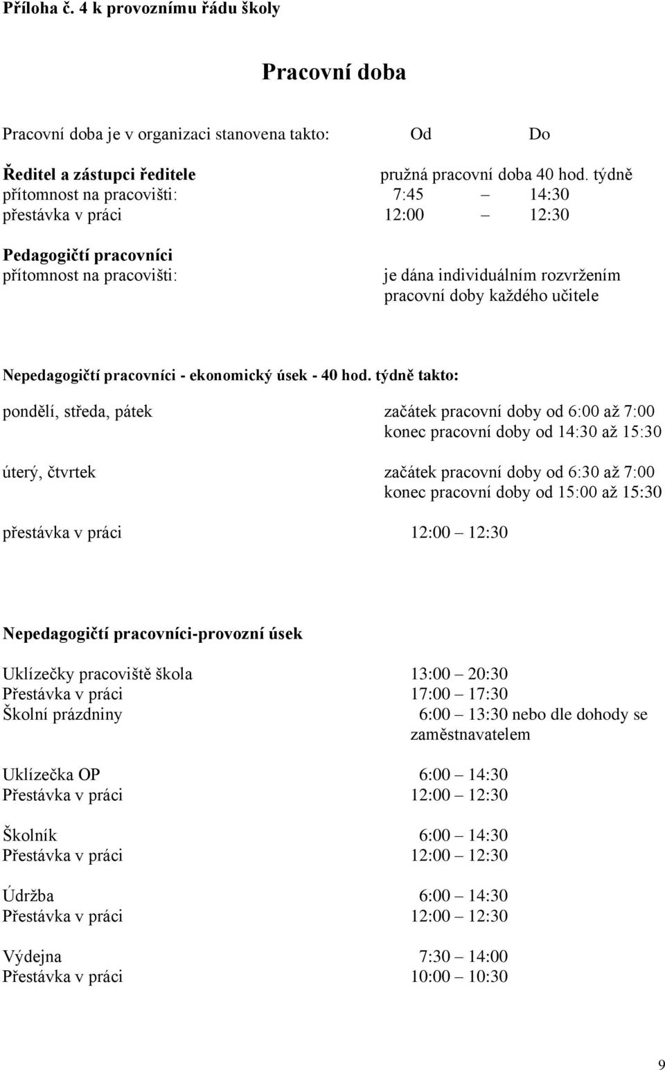 pracovníci - ekonomický úsek - 40 hod.