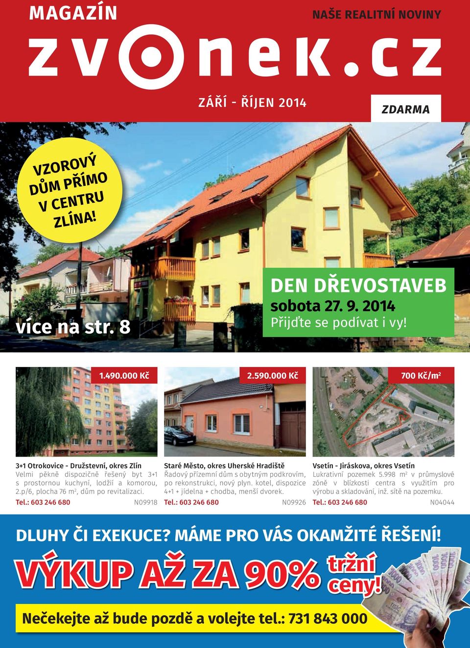 N09918 Staré Město, okres Uherské Hradiště Řadový přízemní dům s obytným podkrovím, po rekonstrukci, nový plyn. kotel, dispozice 4+1 + jídelna + chodba, menší dvorek.