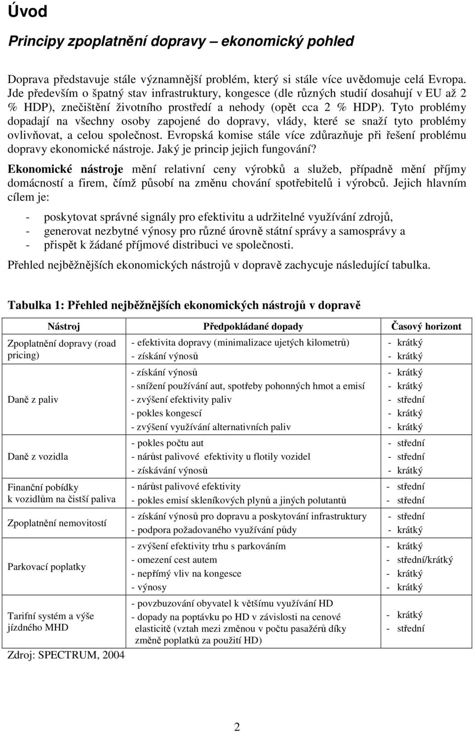 Tyto problémy dopadají na všechny osoby zapojené do dopravy, vlády, které se snaží tyto problémy ovlivňovat, a celou společnost.