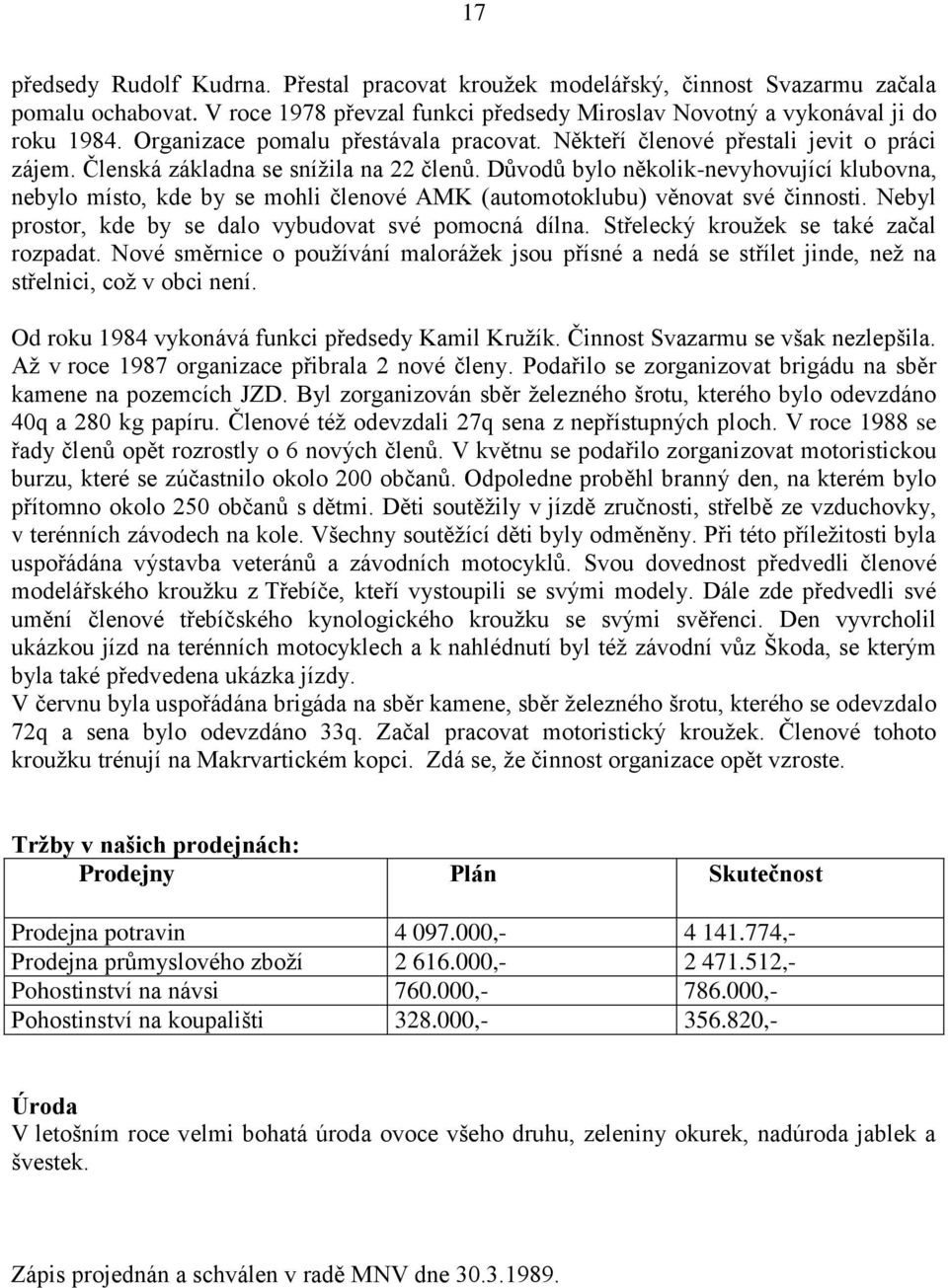 Důvodů bylo několik-nevyhovující klubovna, nebylo místo, kde by se mohli členové AMK (automotoklubu) věnovat své činnosti. Nebyl prostor, kde by se dalo vybudovat své pomocná dílna.