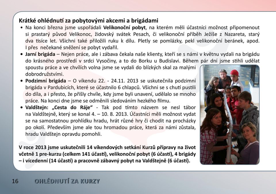 Jarní brigáda Nejen práce, ale i zábava čekala naše klienty, kteří se s námi v květnu vydali na brigádu do krásného prostředí v srdci Vysočiny, a to do Borku u Budislavi.