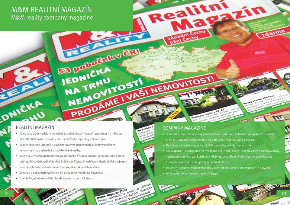 Magazín je zdarma distribuován do schránek v České republice, případně jako příloha celorepublikových vydání deníků BLESK a MF Dnes; či nabízen v distribučních stojanech umístěných v obchodních