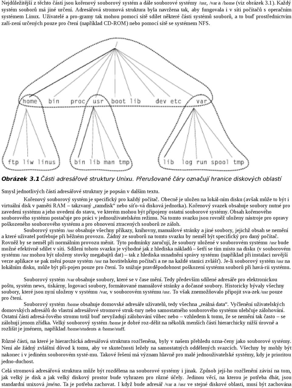Uživatelé a pro-gramy tak mohou pomocí sítě sdílet některé části systémů souborů, a to buď prostřednictvím zaří-zení určených pouze pro čtení (například CD-ROM) nebo pomocí sítě se systémem NFS.